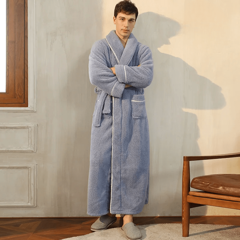 Cozy Belted Fleece Robe for Cold Weather