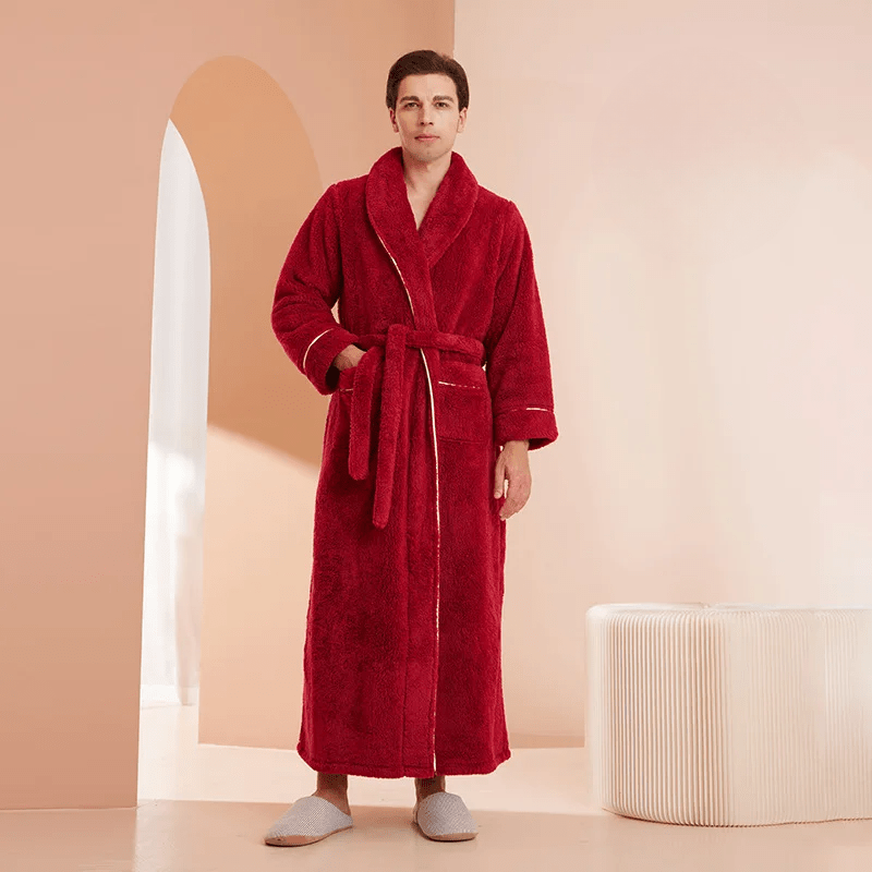 Cozy Belted Fleece Robe for Cold Weather