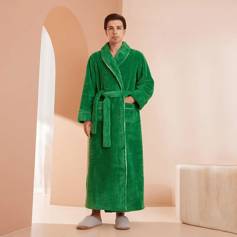 Cozy Belted Fleece Robe for Cold Weather