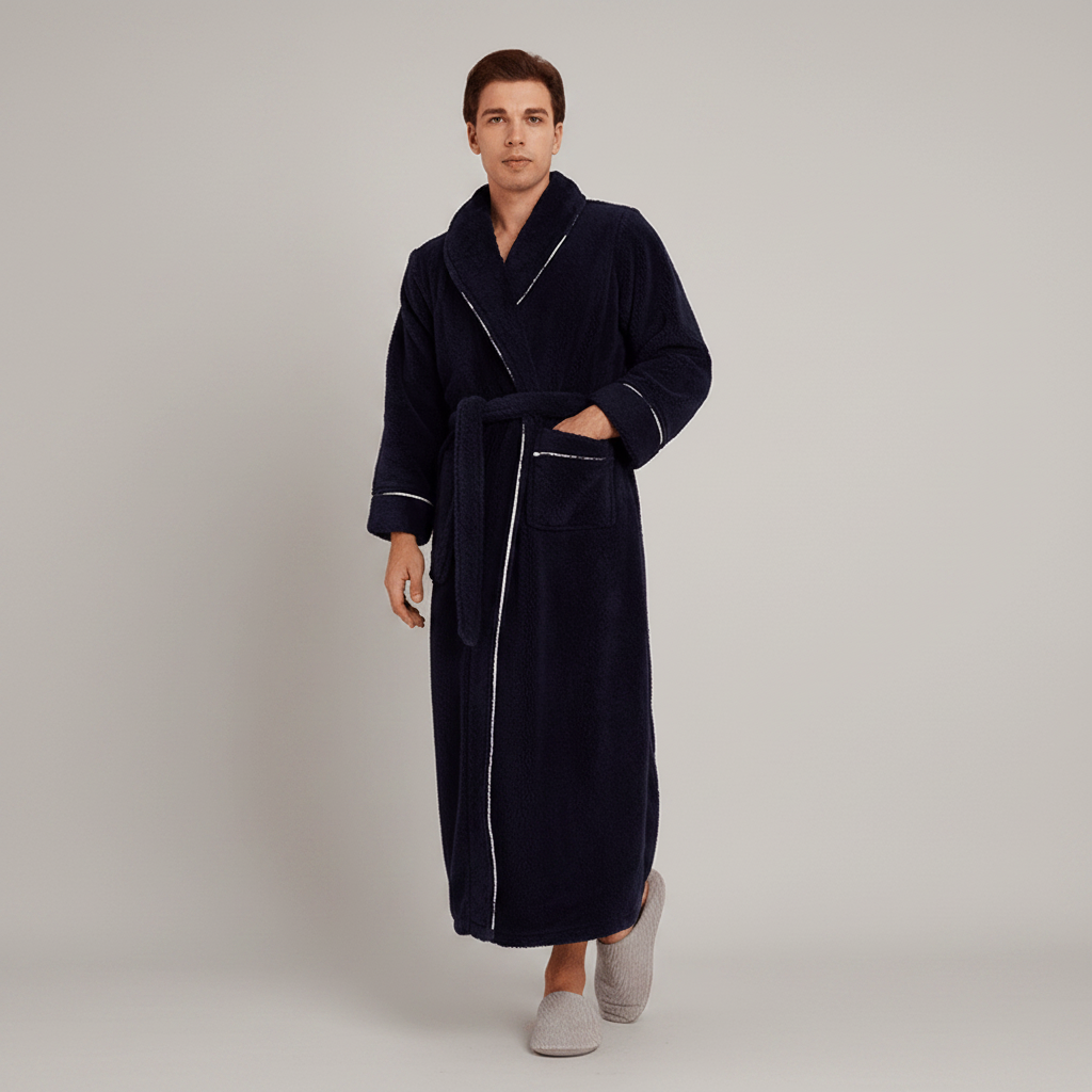 Cozy Belted Fleece Robe for Cold Weather