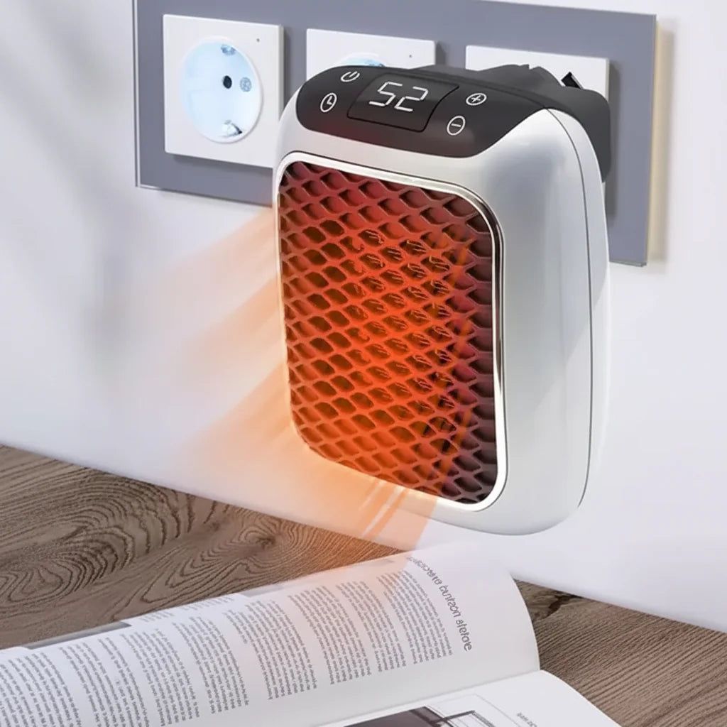 Wall Outlet Ceramic Space Heater with Remote