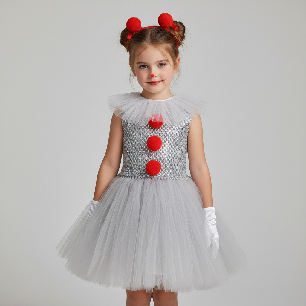 Clown Tutu Dress Costume for Girls