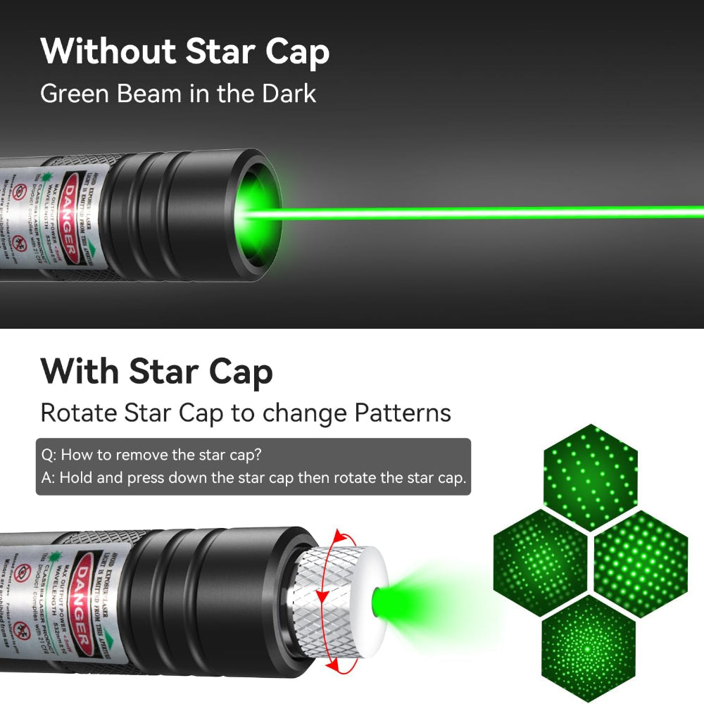 Rechargeable High-Powered Green Beam Outdoor Pointer