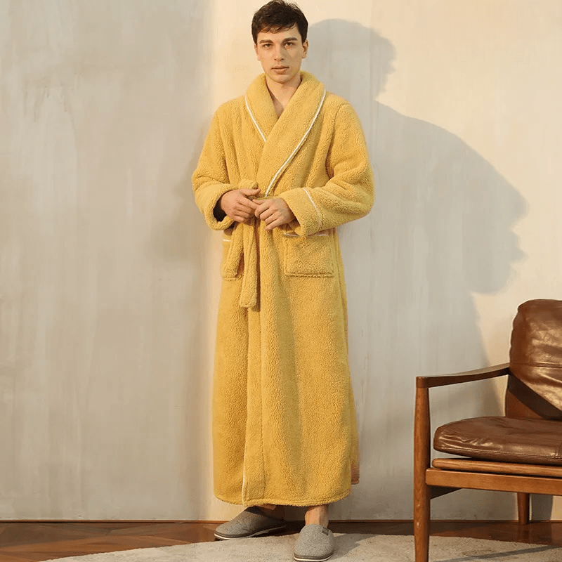 Cozy Belted Fleece Robe for Cold Weather