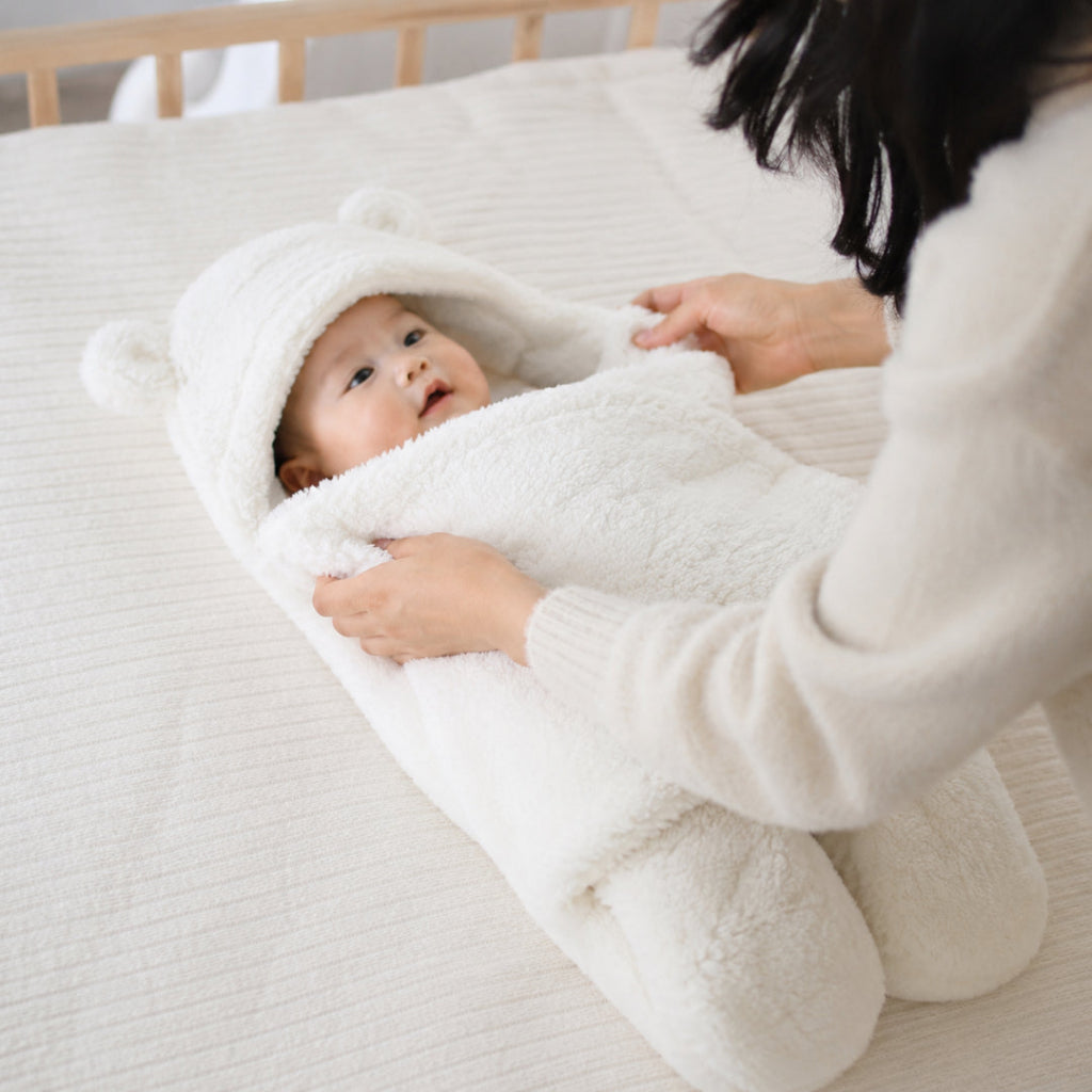 Hooded Fleece Baby Wrap Blanket