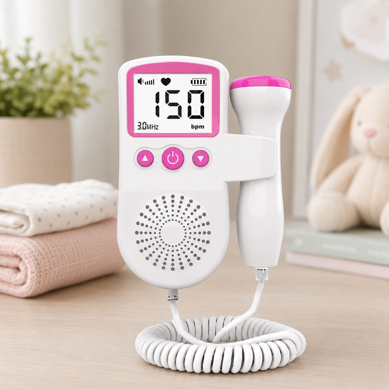 Fetal Heart Rate Tracker with LCD Screen and Audio Playback