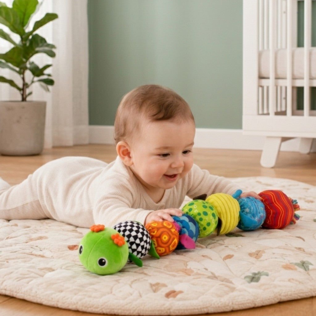 Musical Plush Caterpillar Sensory Toy for Babies