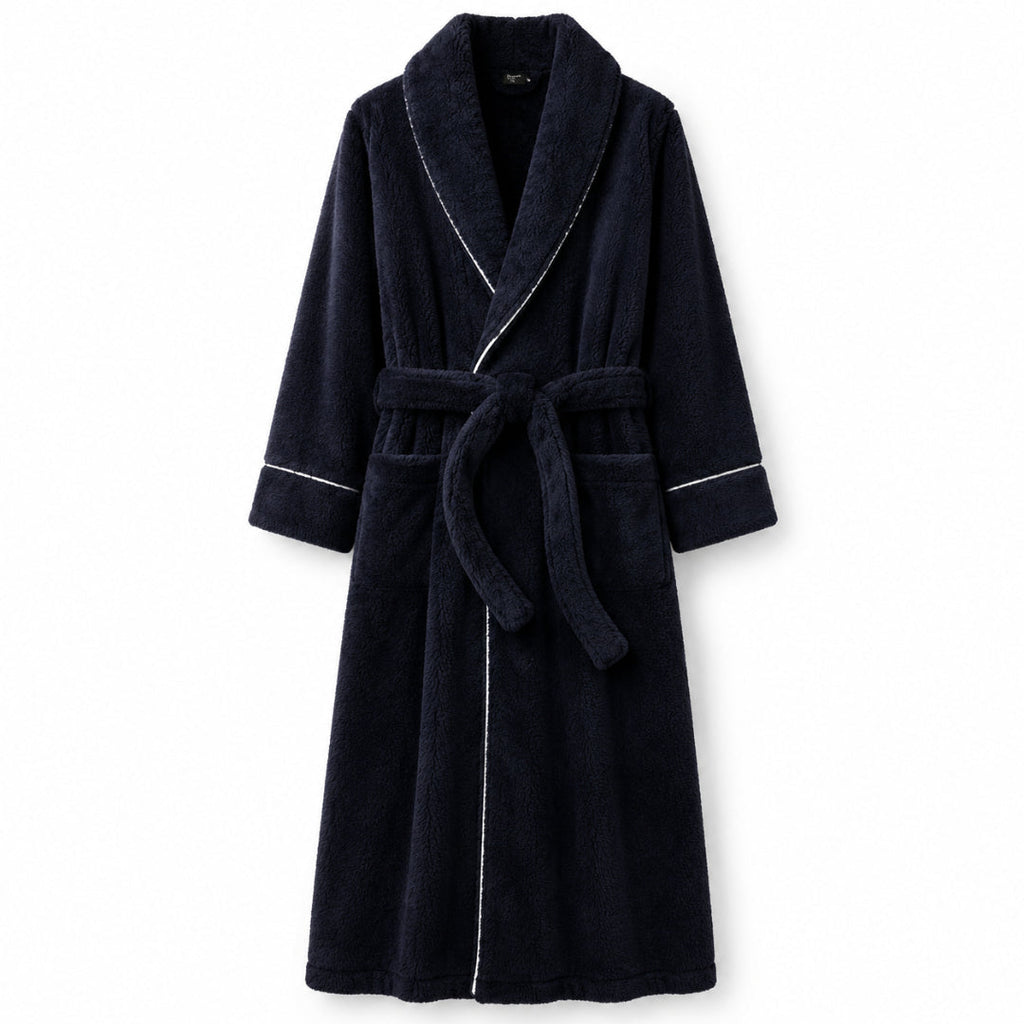 Plush Shawl Collar Winter Bathrobe