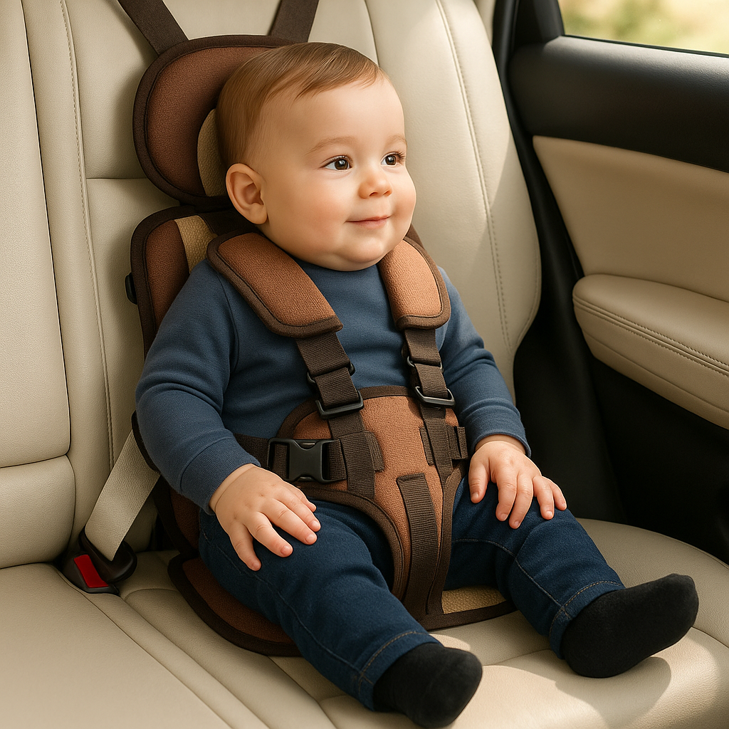 Adjustable Foldable Booster Seat with Travel Harness