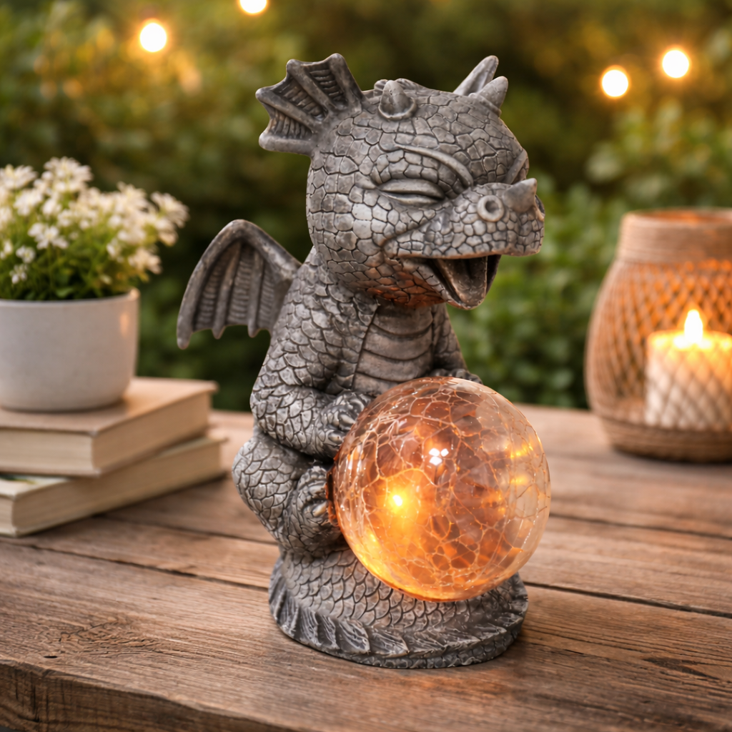 Table Lamp LED Dragon Solar Garden Decorative Light