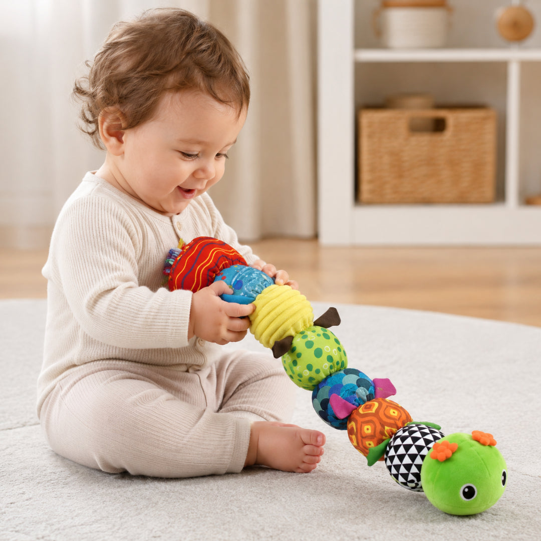 Musical Plush Caterpillar Sensory Toy for Babies