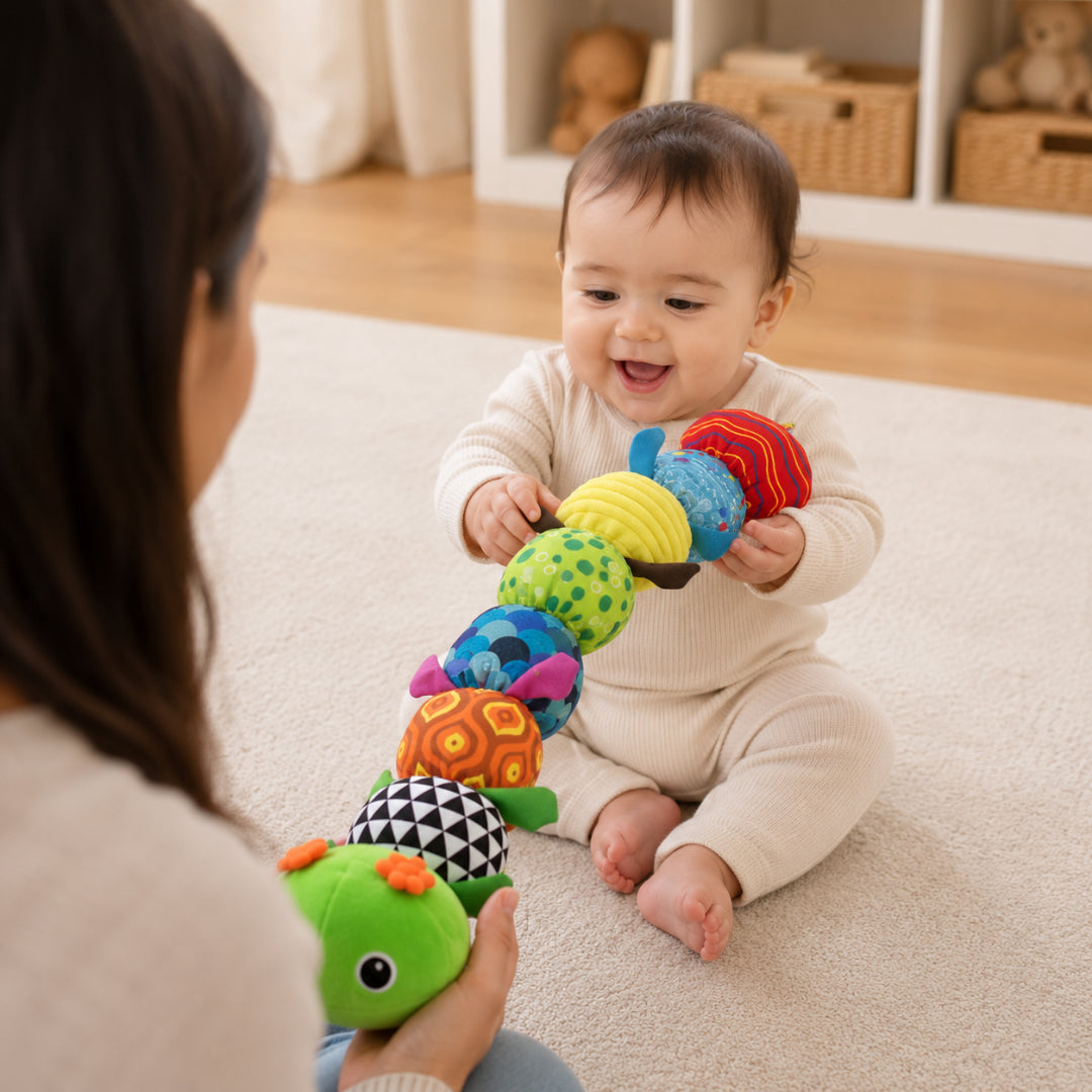 Musical Plush Caterpillar Sensory Toy for Babies