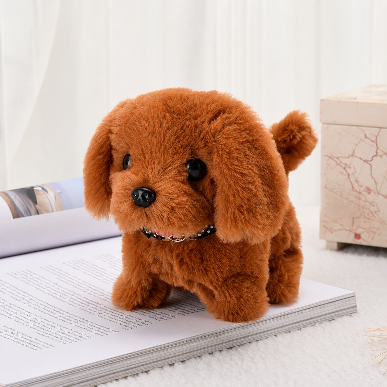 Interactive Walking Barking Plush Puppy Toy