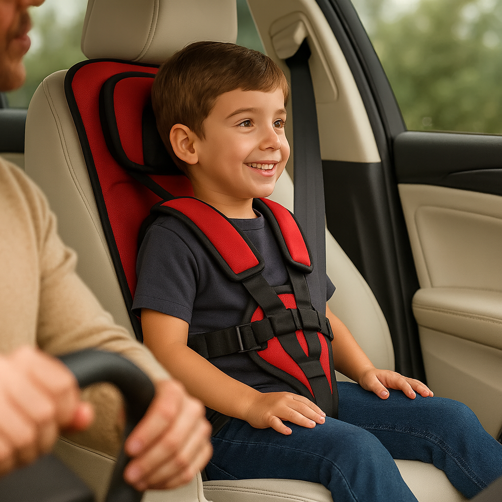 Portable Kids Booster Chair with 5-Point Harness Support