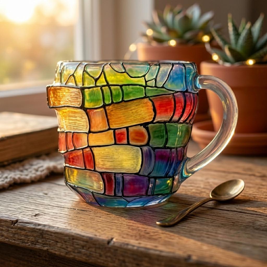 Book-Shaped Glass Coffee Mug for Literature Lovers