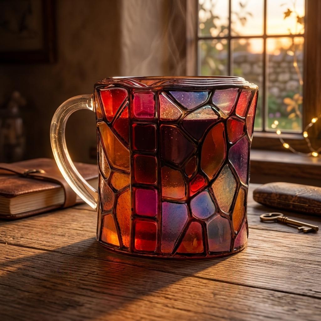 Book-Shaped Glass Coffee Mug for Literature Lovers