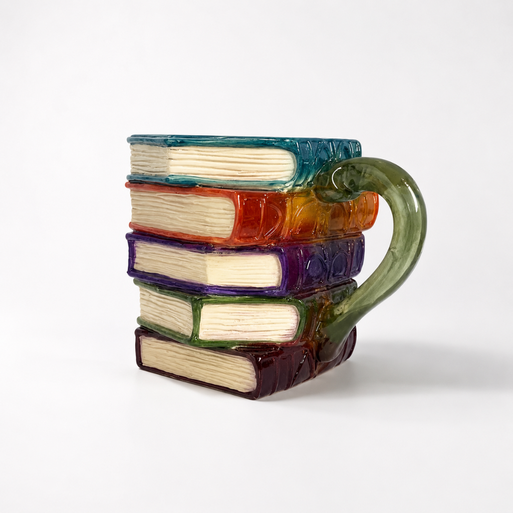 Book-Shaped Glass Coffee Mug for Literature Lovers