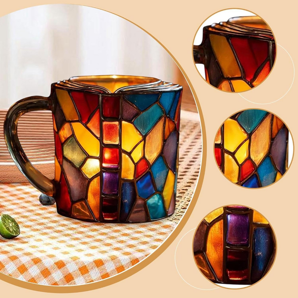 Book-Shaped Glass Coffee Mug for Literature Lovers