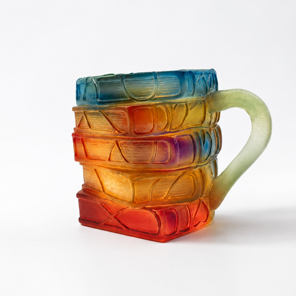 Book-Shaped Glass Coffee Mug for Literature Lovers