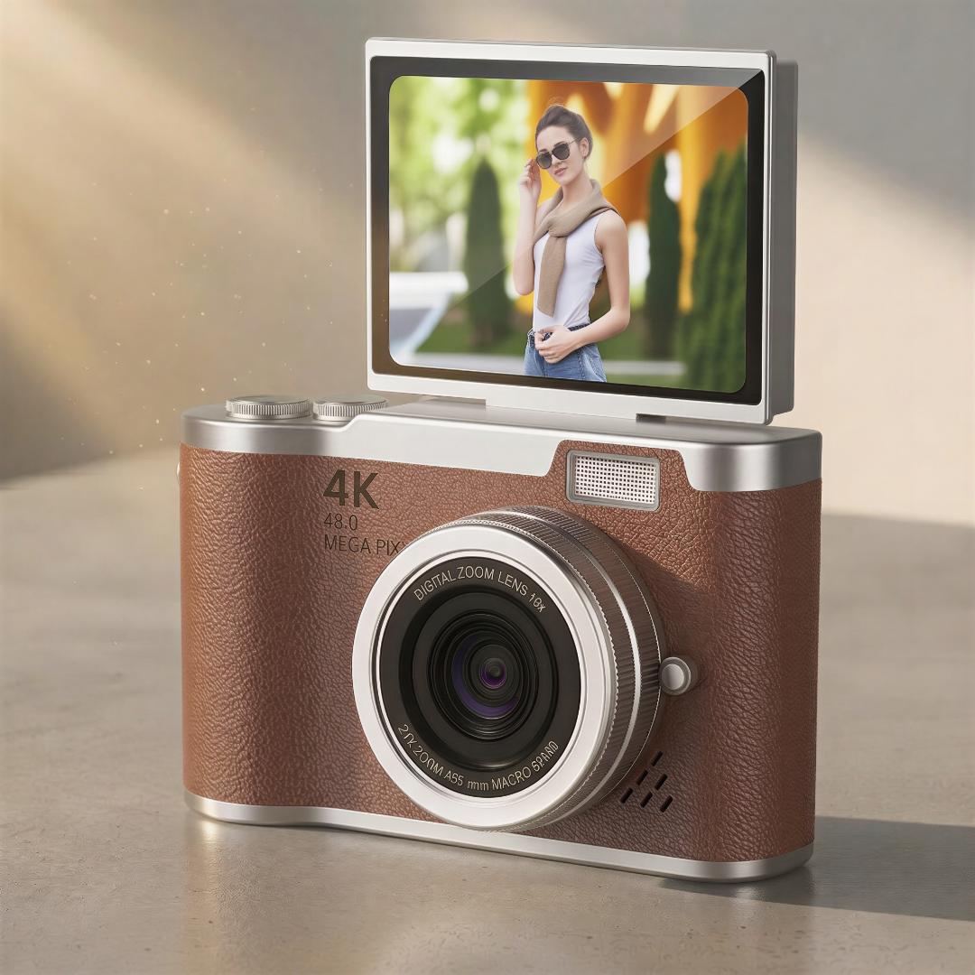 4K Flip-Screen Vlogging Digital Camera