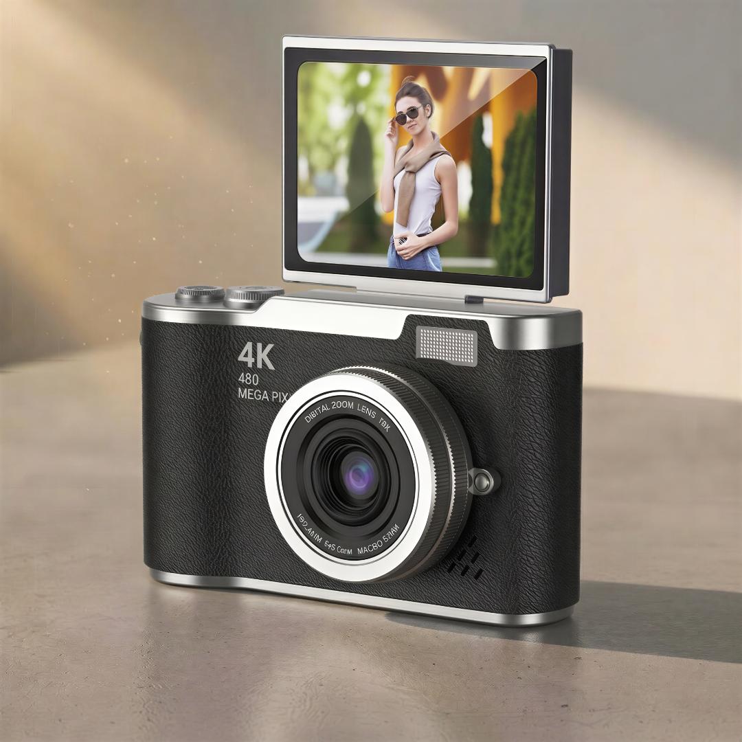 4K Flip-Screen Vlogging Digital Camera