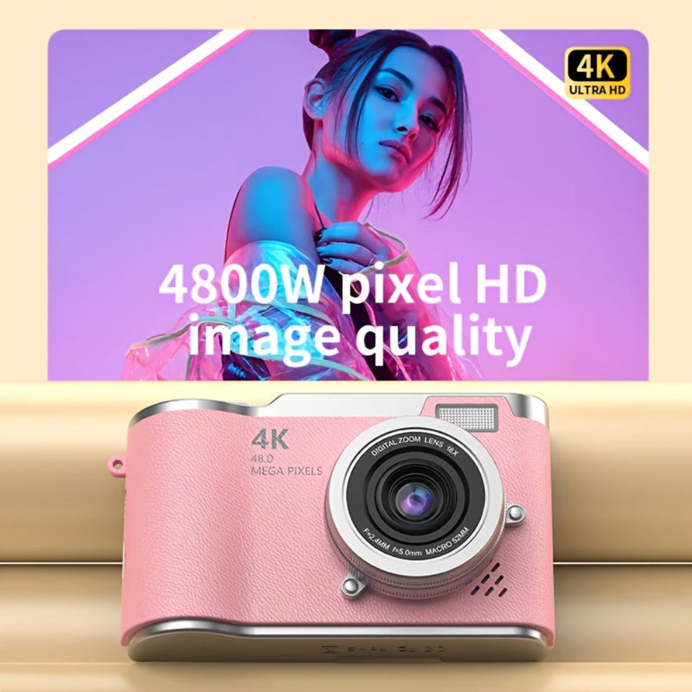 4K Flip-Screen Vlogging Digital Camera