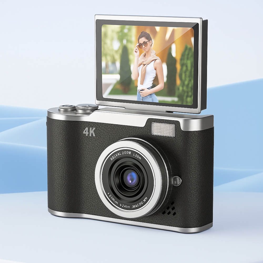 4K Flip-Screen Vlogging Digital Camera