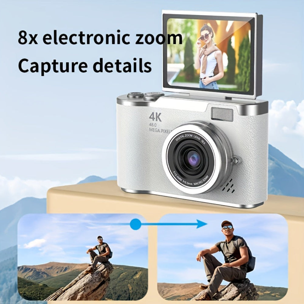 4K Flip-Screen Vlogging Digital Camera