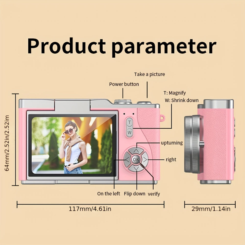 4K Flip-Screen Vlogging Digital Camera
