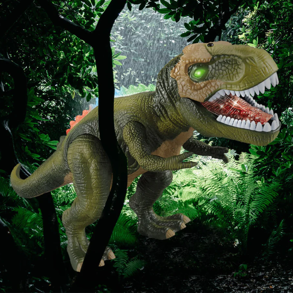 Remote-Controlled Walking and Roaring Dinosaur Figure
