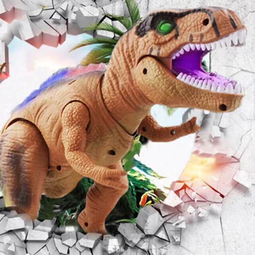 Dinosaur Toy Remote Control Walking Light Up Roaring Figure