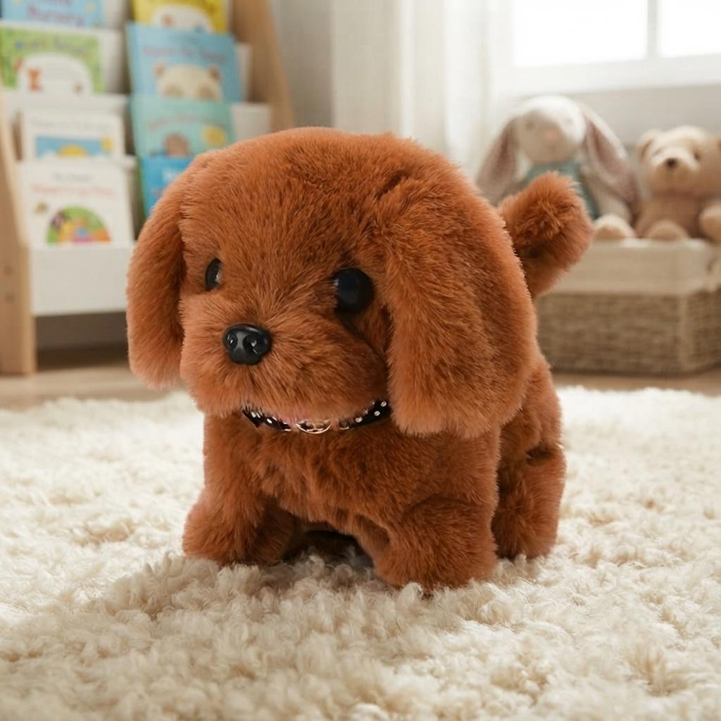 Interactive Electronic Puppy Plush with Robotic Movement