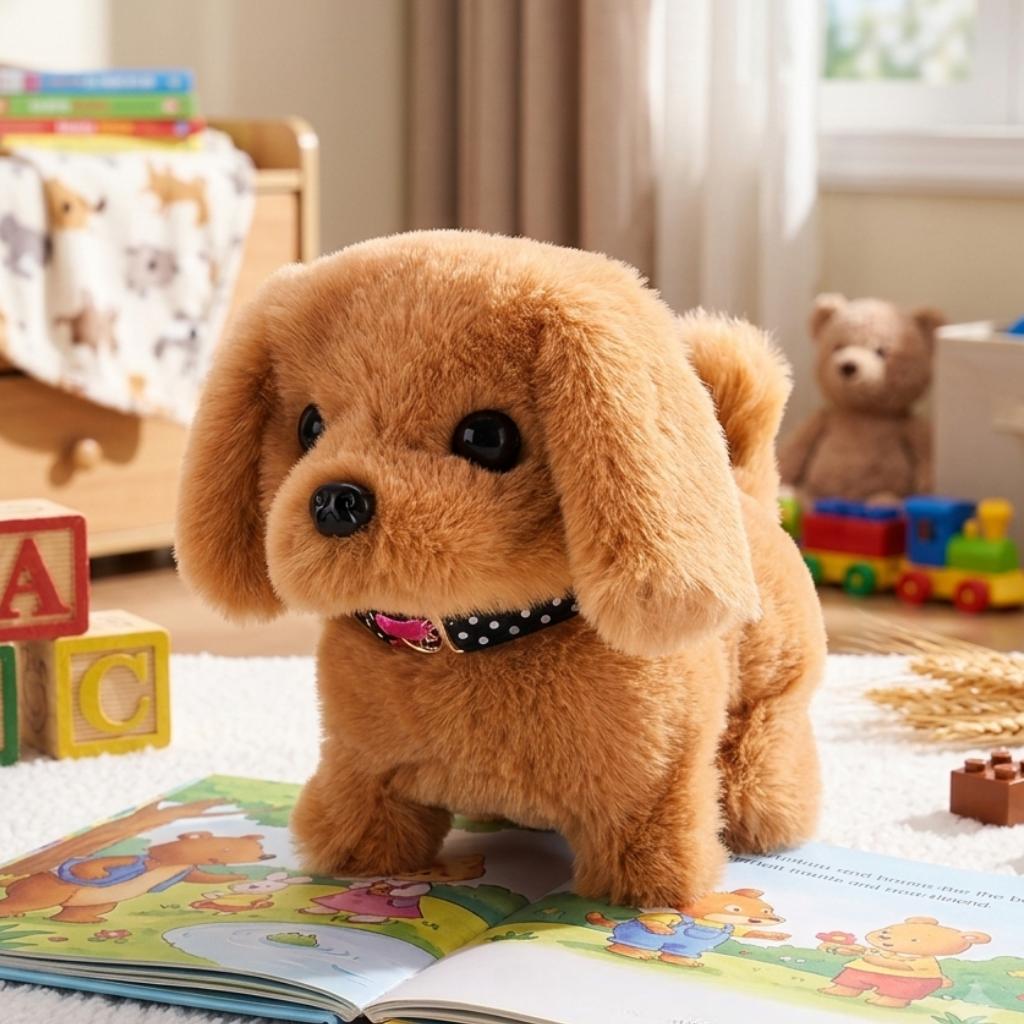 Interactive Walking Barking Plush Puppy Toy