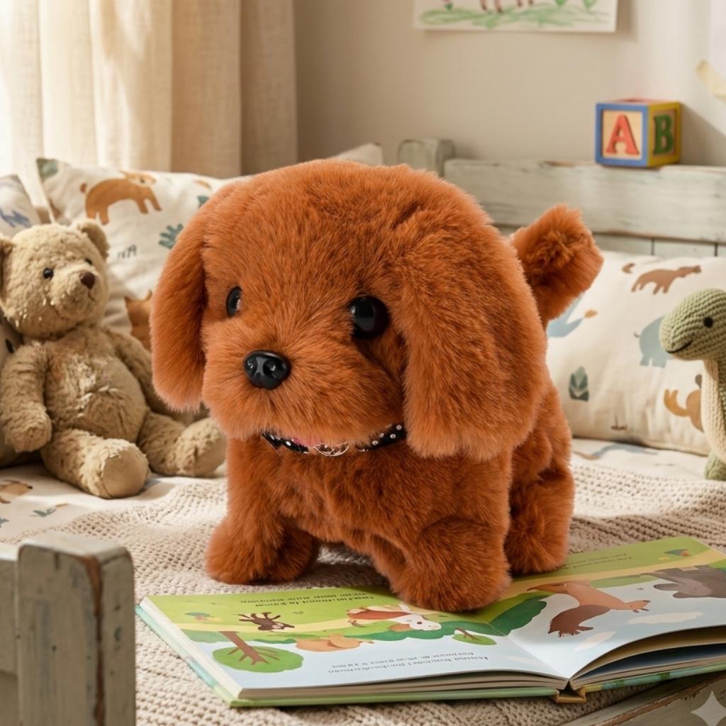 Interactive Walking Barking Plush Puppy Toy