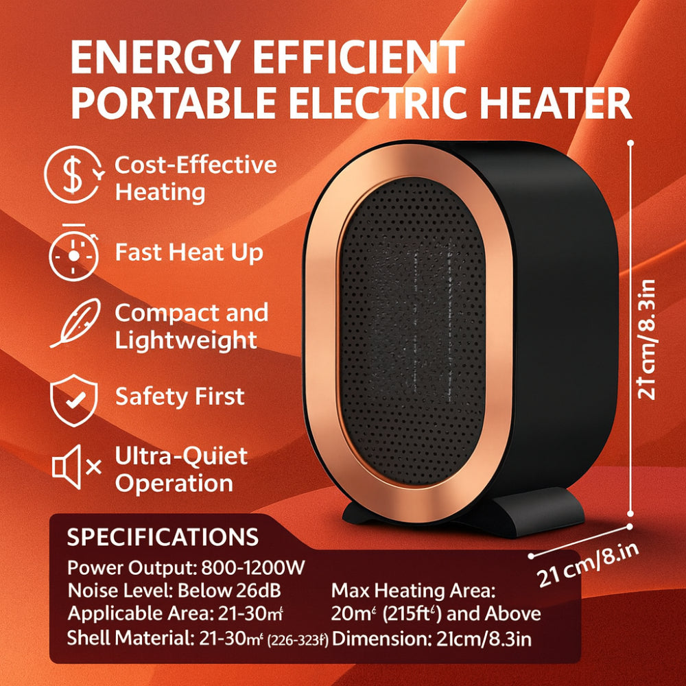 Portable Ceramic Space Heater for Efficient Room Warmth