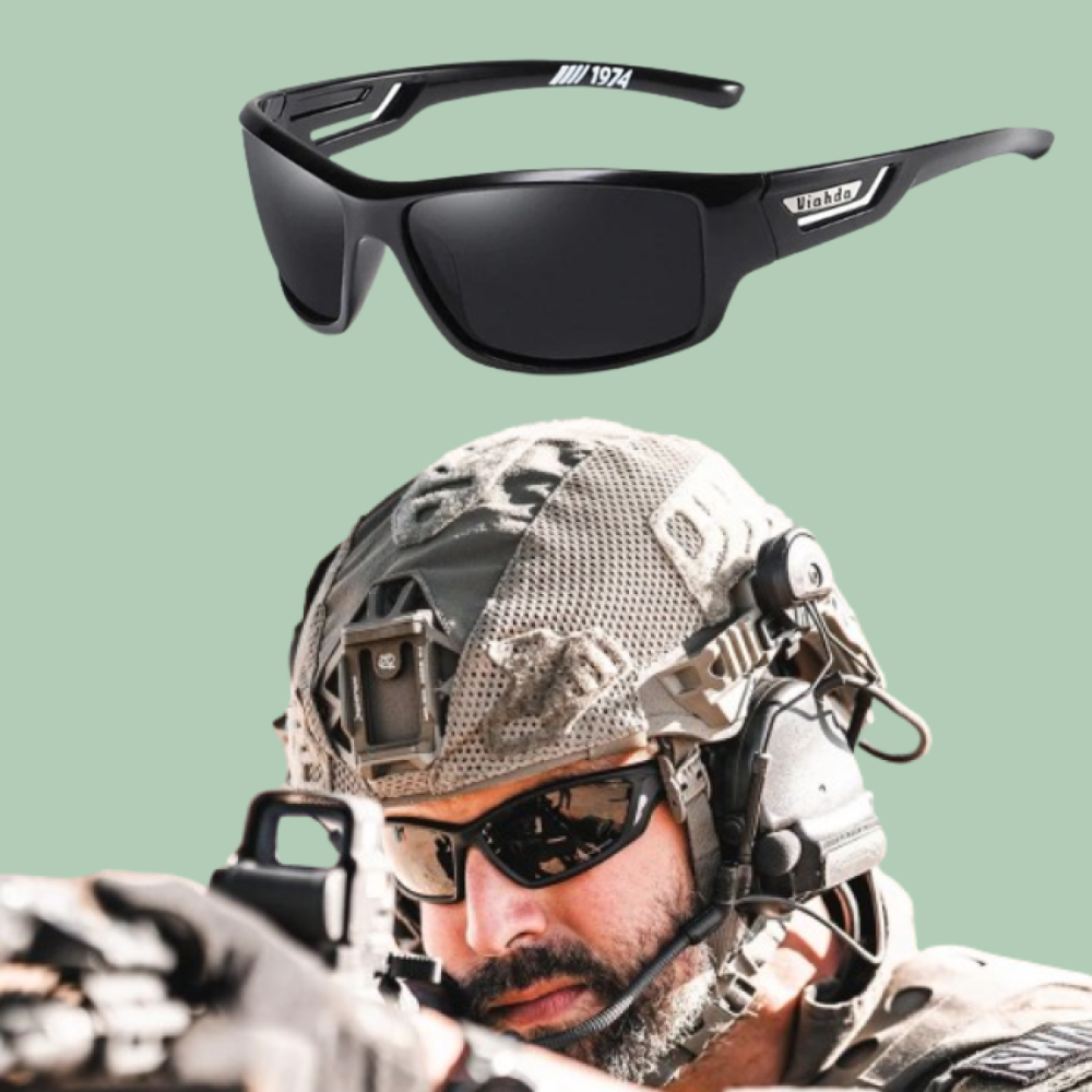 UV-Protective Polarized Military-Style Sunglasses