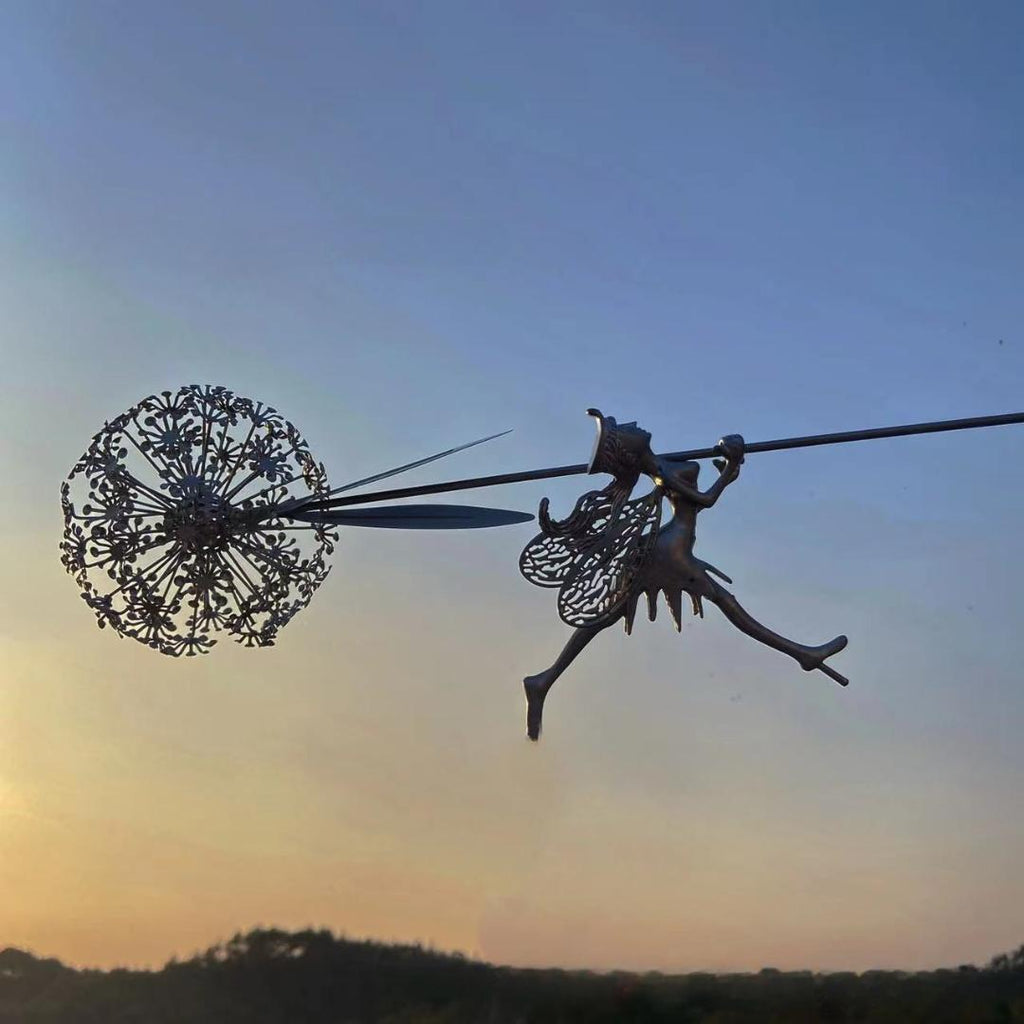 Metal Fairy Garden Stake for Outdoor Decor