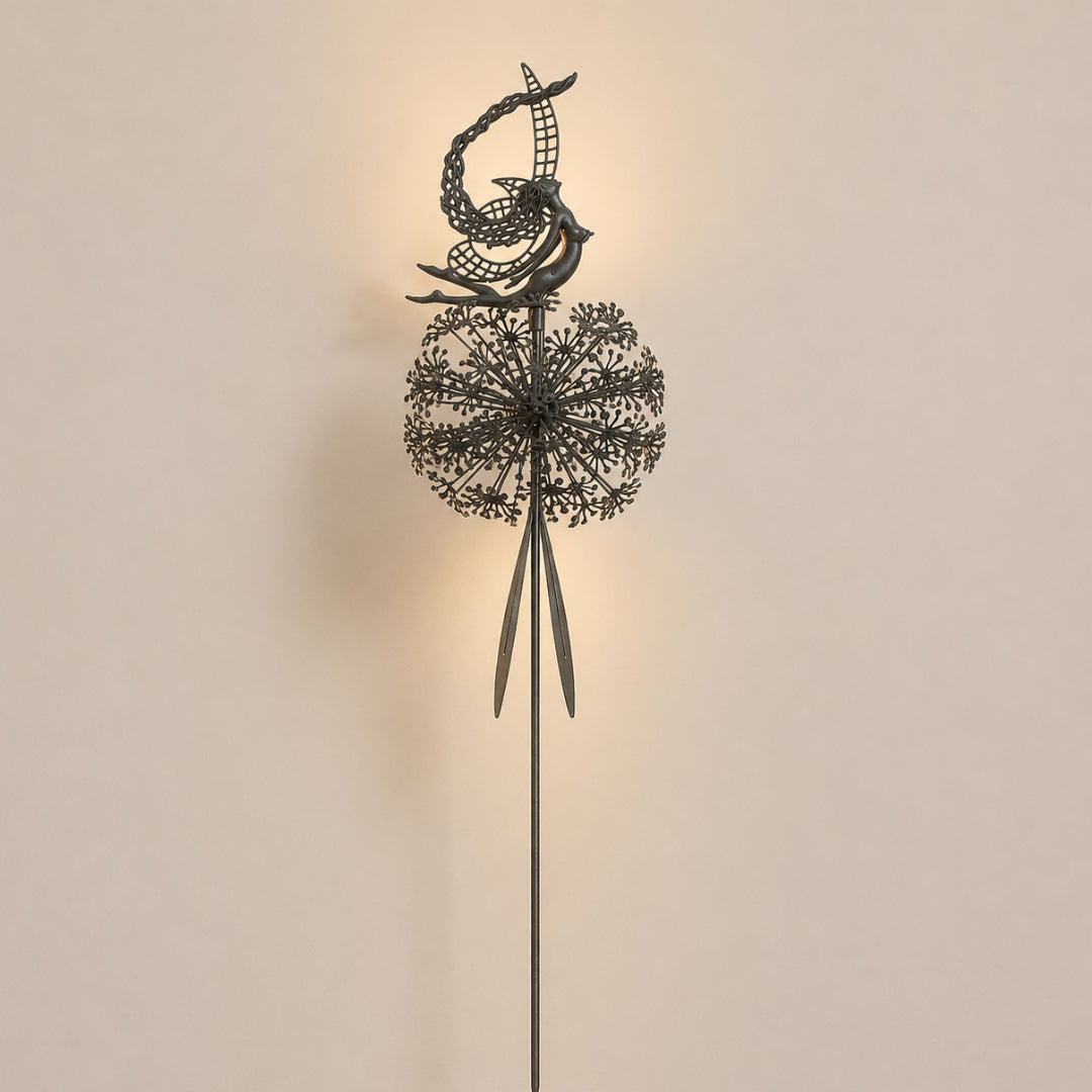 Metal Fairy Garden Stake for Outdoor Decor