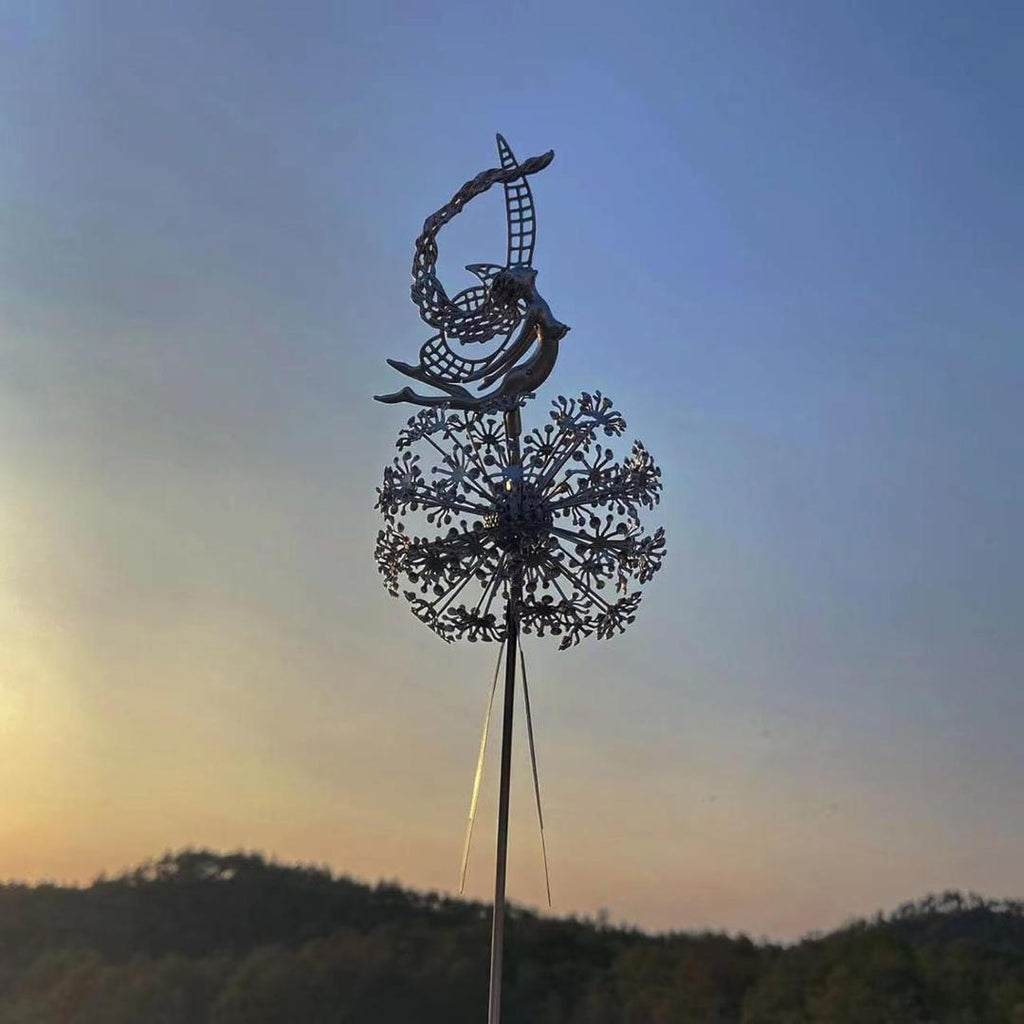 Metal Fairy Garden Stake for Outdoor Decor