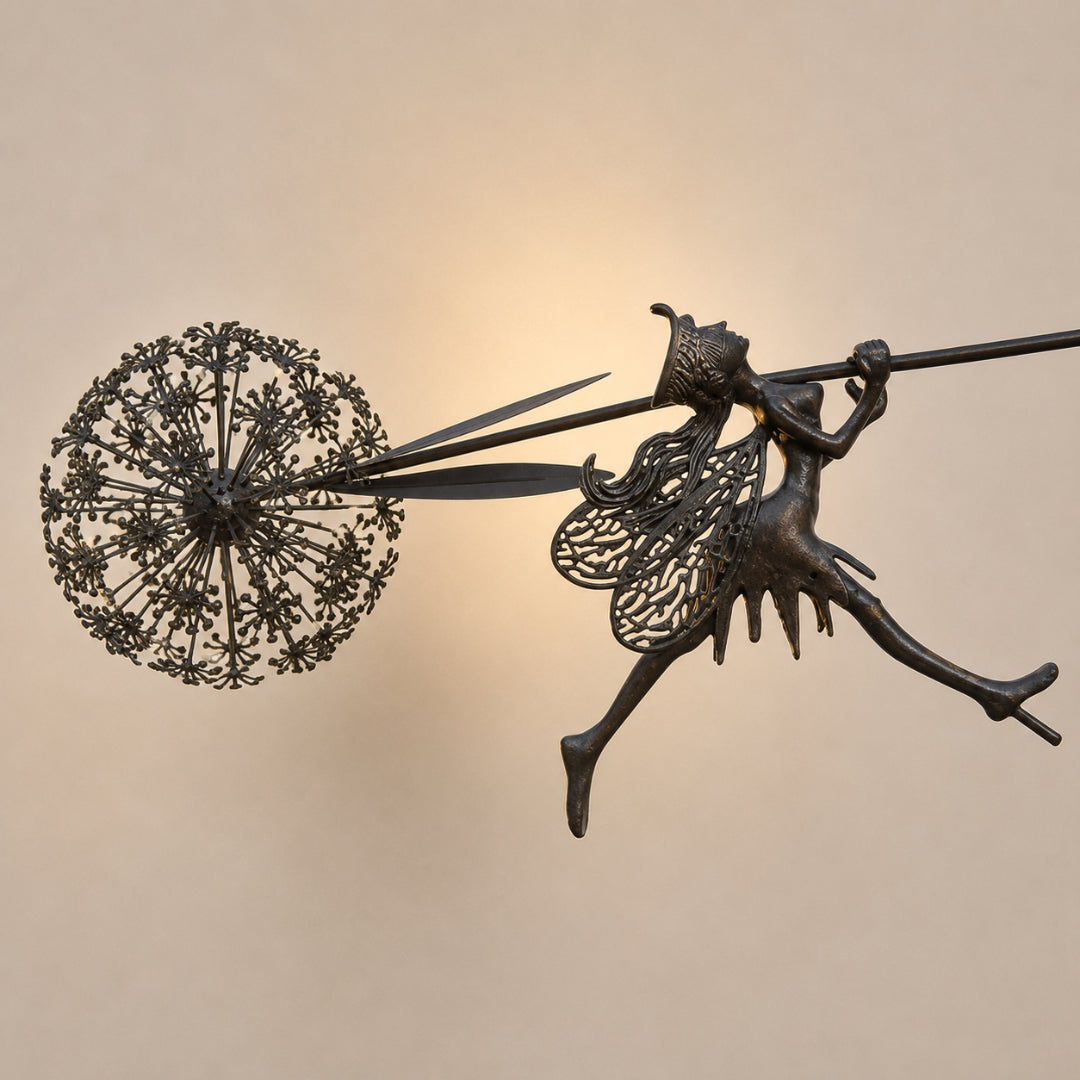 Metal Fairy Garden Stake for Outdoor Decor