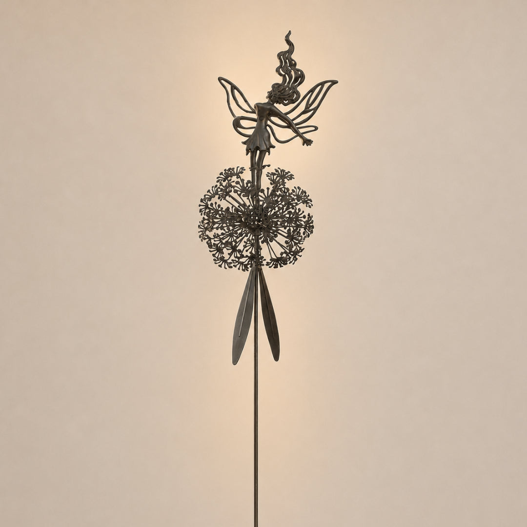 Metal Fairy Garden Stake for Outdoor Decor