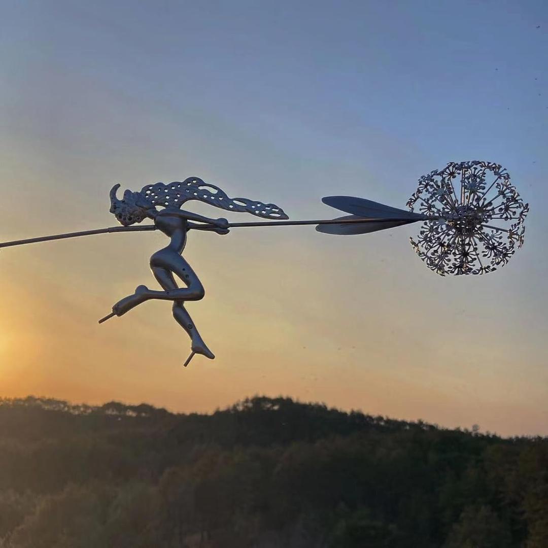 Metal Fairy Garden Stake for Outdoor Decor