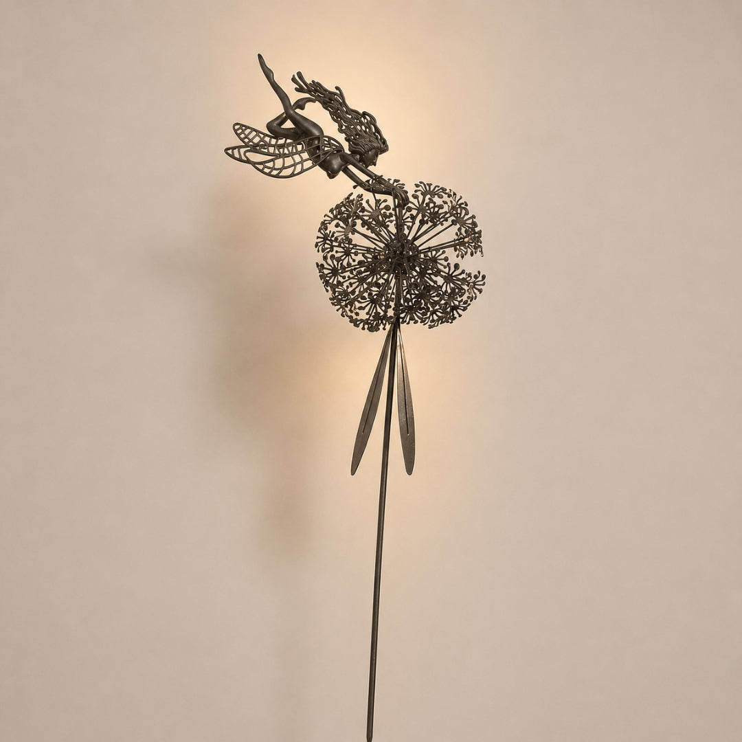 Metal Fairy Garden Stake for Outdoor Decor