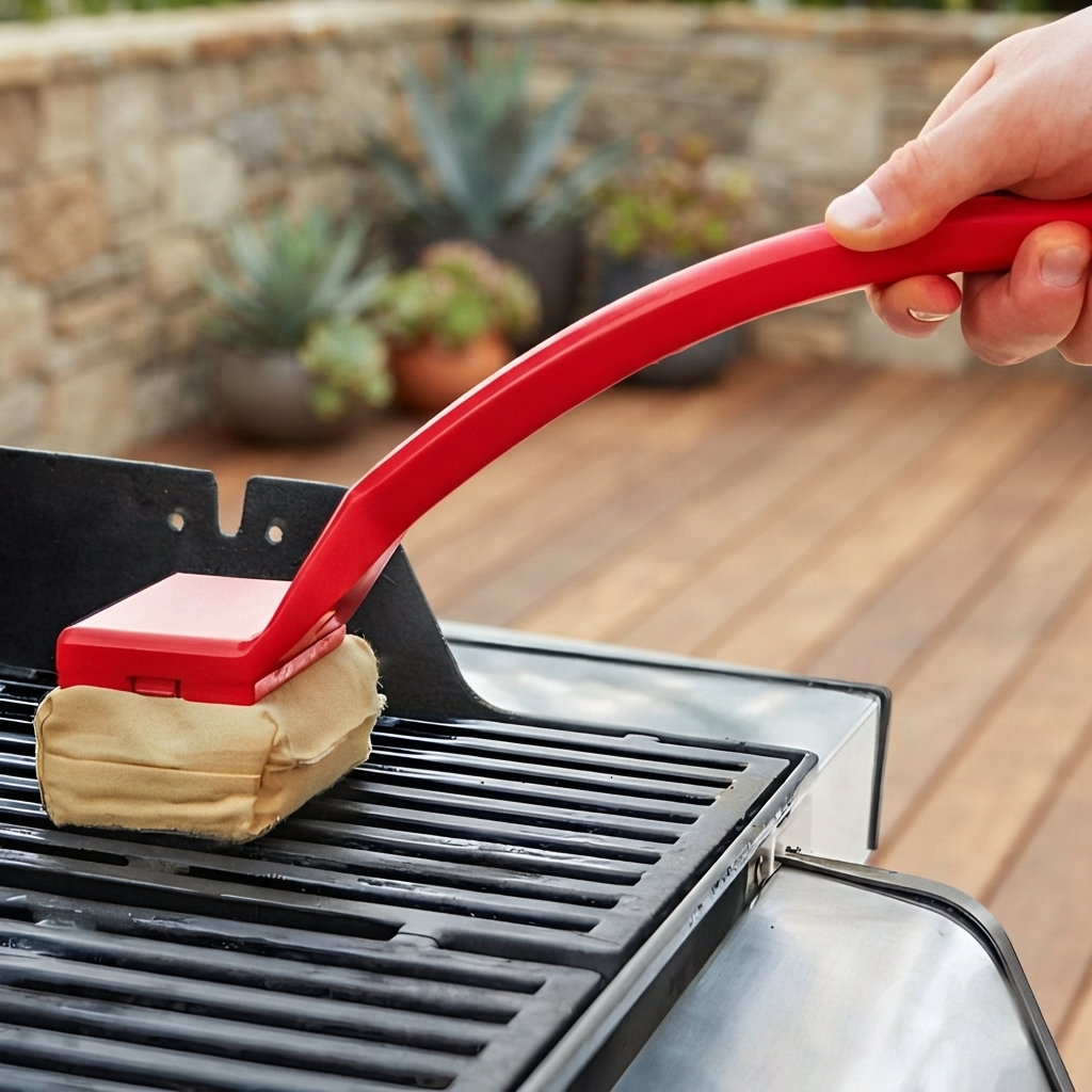 Bristle-Free Steam BBQ Grill Cleaning Brush