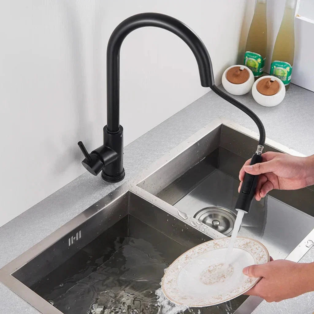 Touch-Activated Pull-Down Kitchen Sink Faucet