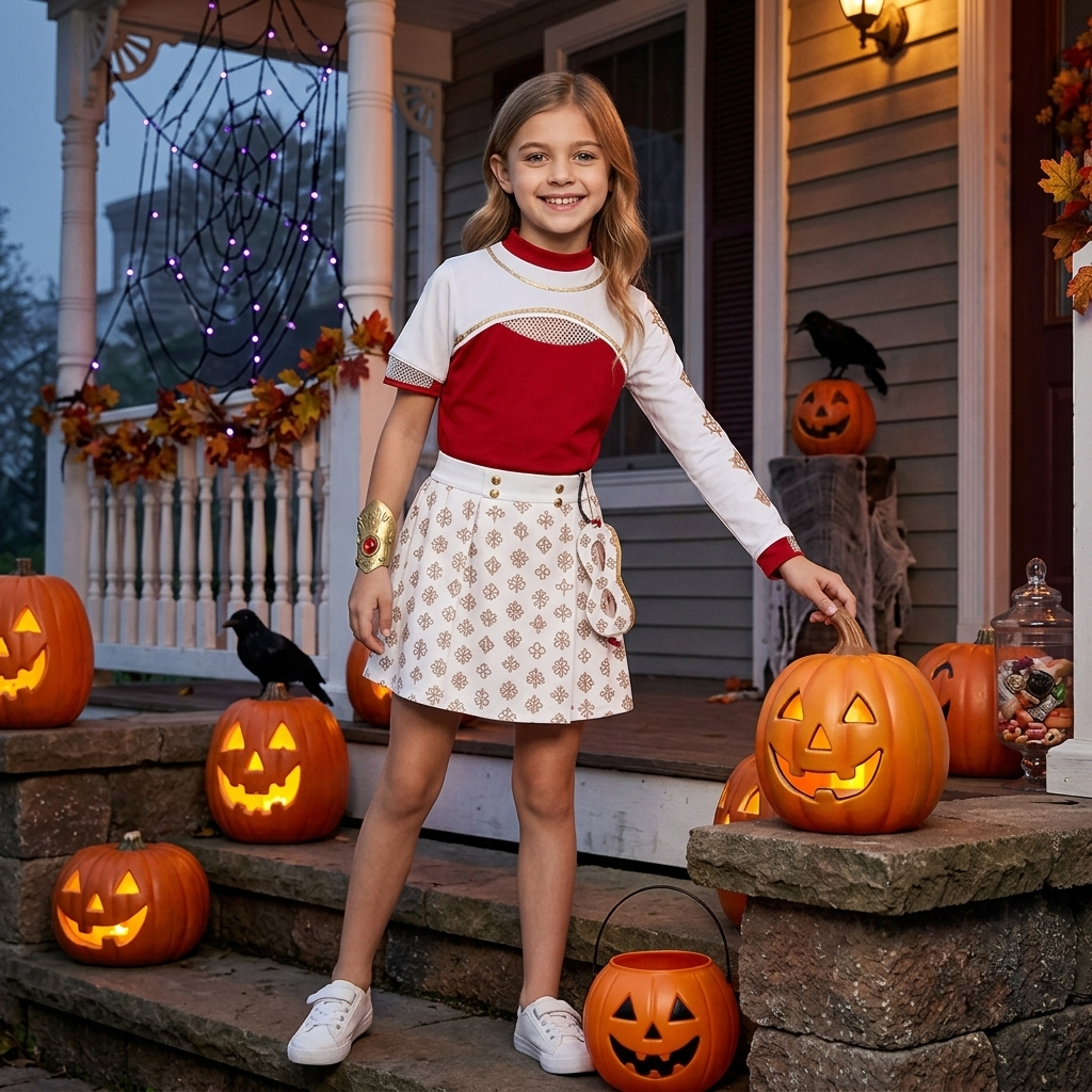 Red Vampire Halloween Costume Outfit