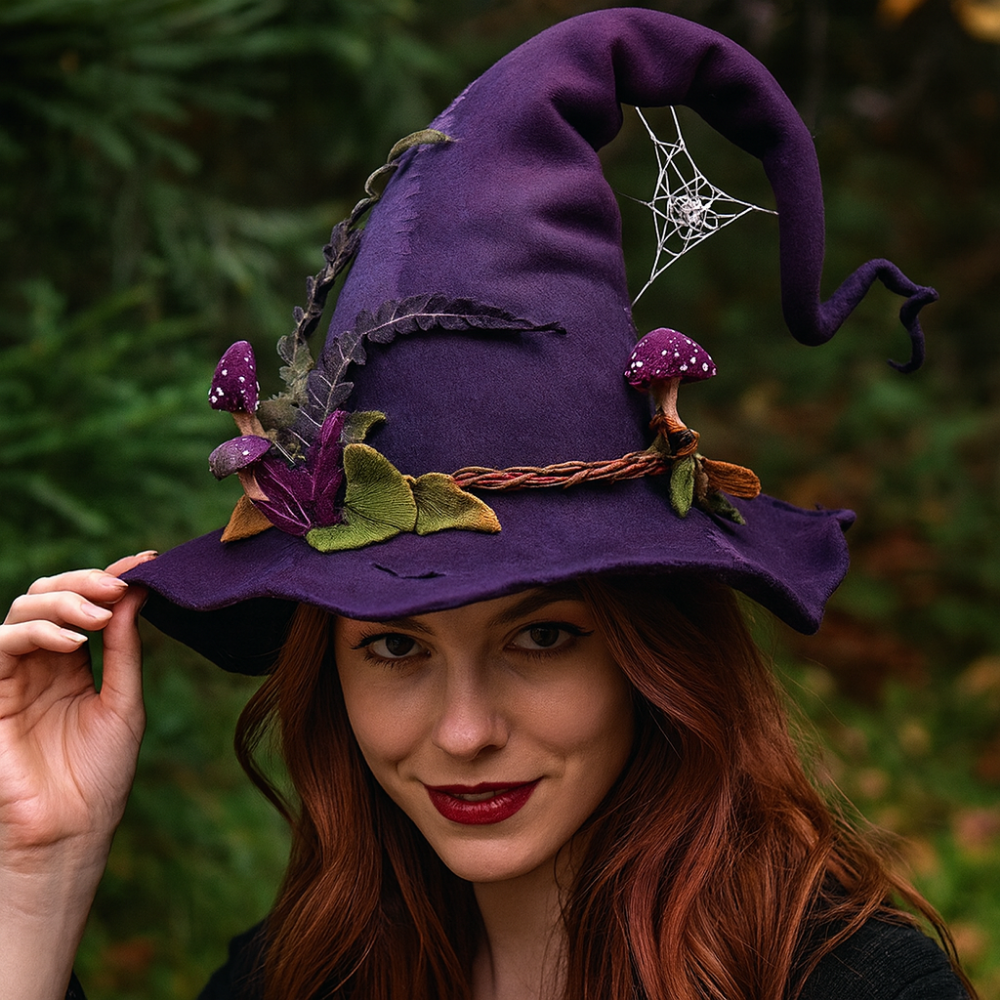 Handmade Felted Merino Wool Witch Hat
