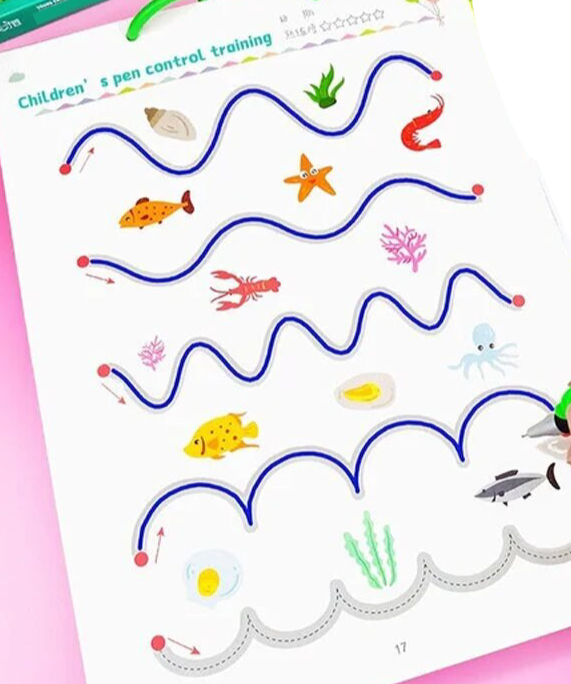 Handwriting Practice Book Reusable Kids Tracing Workbook