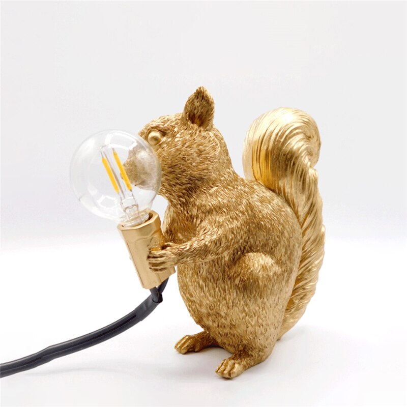 Table Lamp LED Squirrel Kids Bedroom Decorative Light