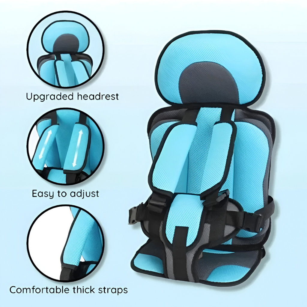 Adjustable Foldable Booster Seat with Travel Harness